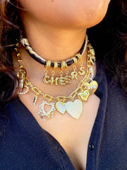 Fancy Heart Charm Necklace