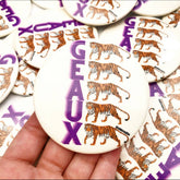 Geaux - Cream - Game Day Button