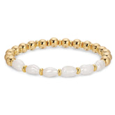 Perfectly Accented Pearl Stretch Bracelet