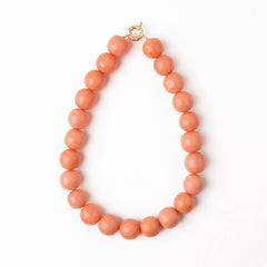 Iris Large Resin Bead Necklace Coral