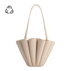 Shellie Bone Vegan Leather Shoulder Bag