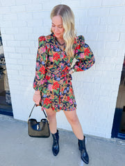 The Hazel Dress Midnight Petals