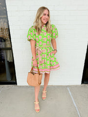 Fiona Floral Print Mini Dress