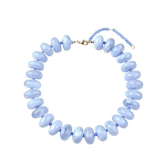 Bailey Chunky Beaded Necklace- Light Blue