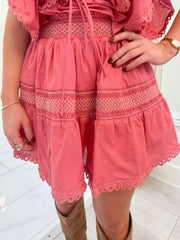 Hanoi Mini Skirt Rosewood