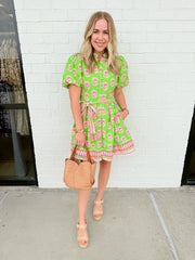 Fiona Floral Print Mini Dress