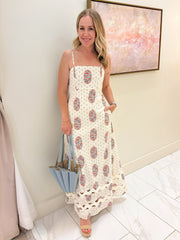 Floral Tiered Midi Dress