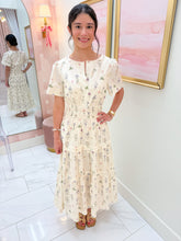 Floral Pintuck Midi Dress