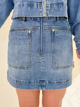 Utility Denim Mini Skirt