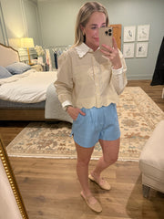 Faux Leather Sport Short