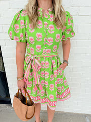 Fiona Floral Print Mini Dress