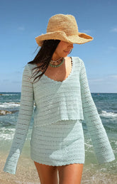 Offshore Top Jelly Mint Crochet
