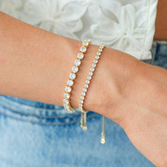 Pulley Tennis Bracelet Silver