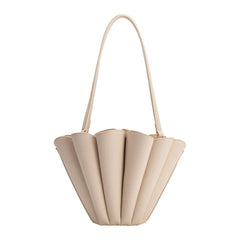 Shellie Bone Vegan Leather Shoulder Bag