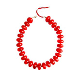 Bailey Chunky Beaded Necklace- Red