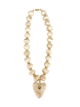 Athens Beaded Necklace with Heart Charm