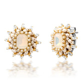 Tai Mixed Media Pearl & Emerald Stone Studs