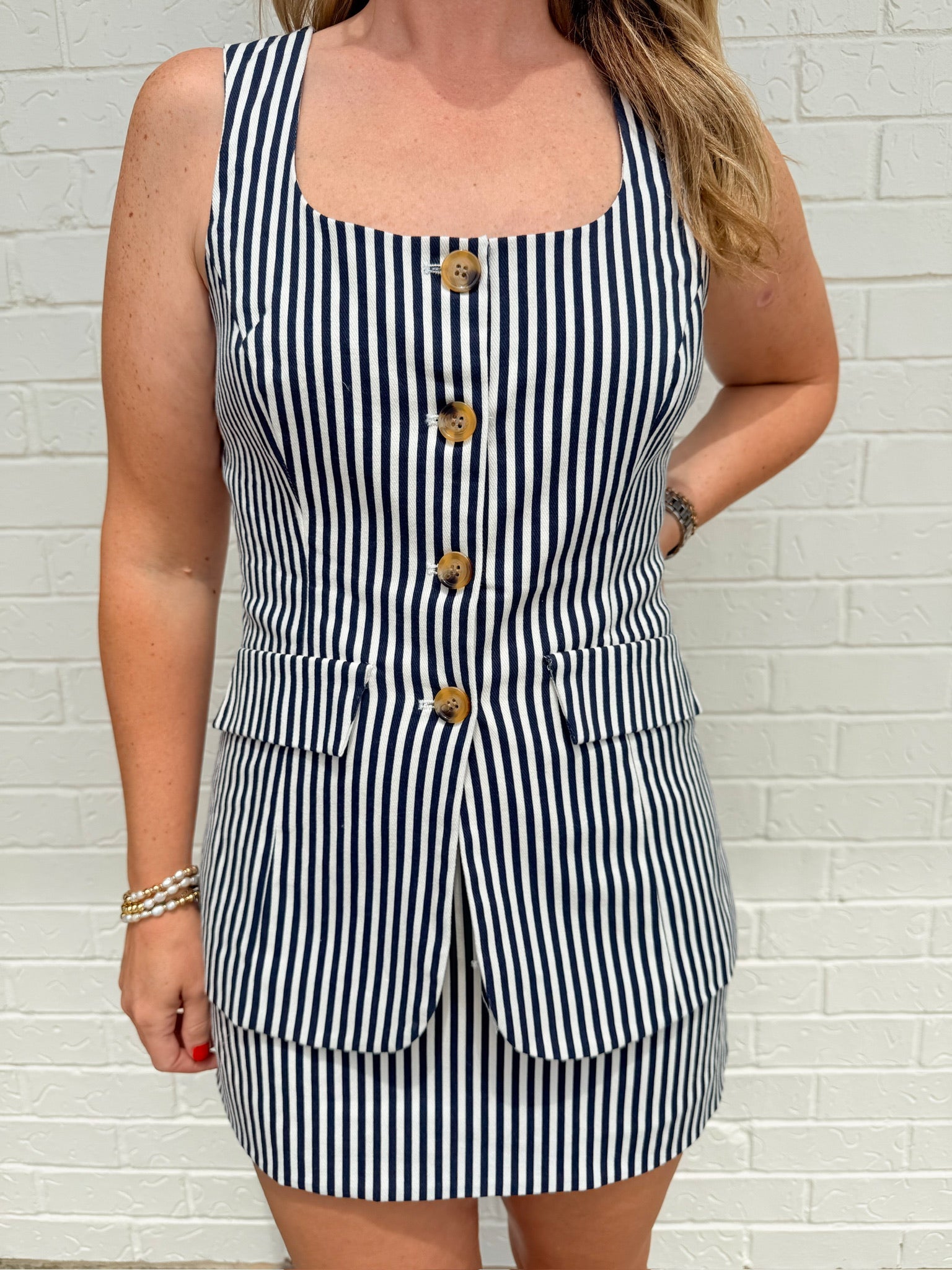 Emily Striped Romper