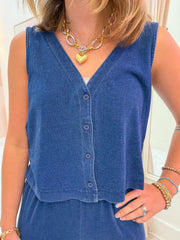 ZS Solace Jersey Denim Top