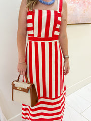 Camelia Striped Midi Dress