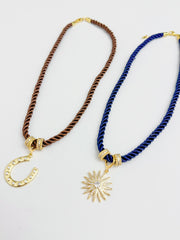 Lenny Cord Charm Necklace