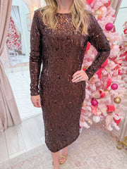 Hailee Sequin Midi Dress