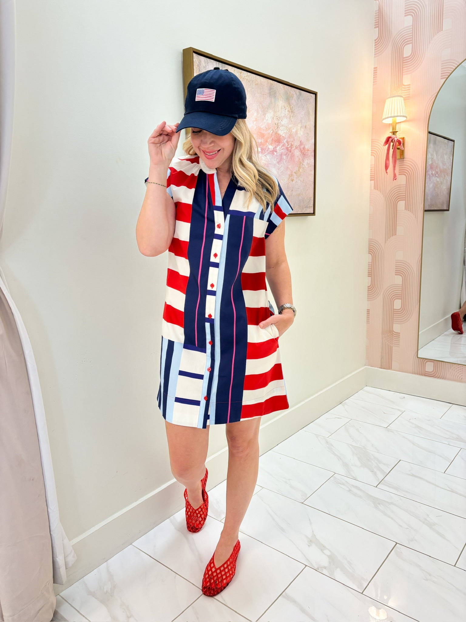 Tucker Dress Maritime Stripe