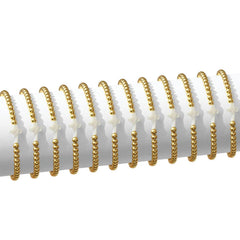 4mm Stretch Breaded Bracelet w/ Cross
