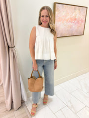 Carter Pleated Sleeveless Top