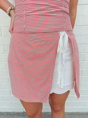 Carley Gingham Skort
