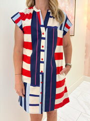 Tucker Dress Maritime Stripe