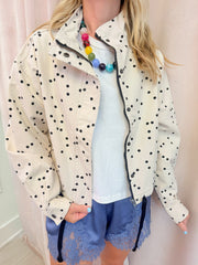 Paisley Polka Dot Barn Jacket