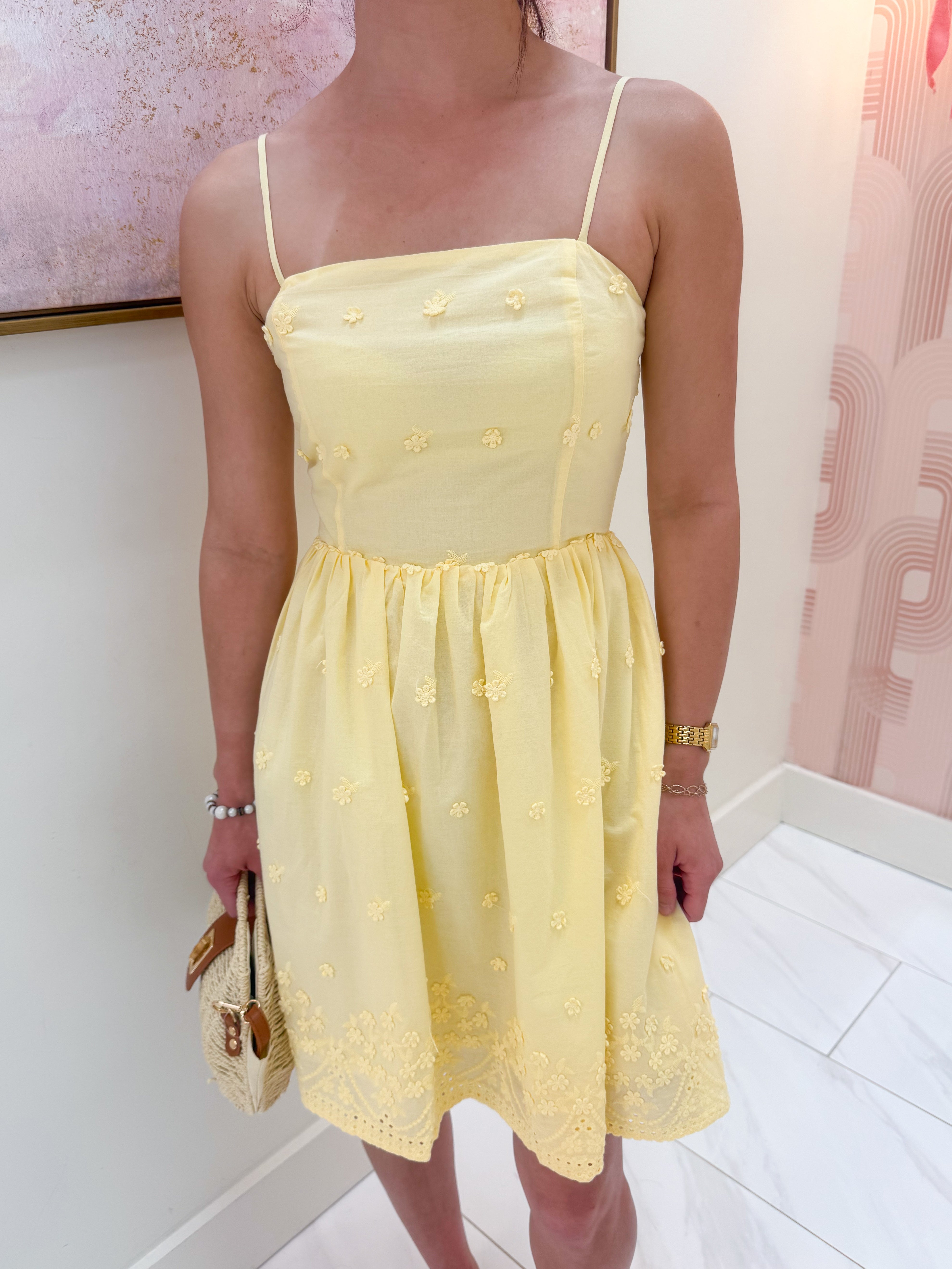 Beachglass Embroidered Mini Dress