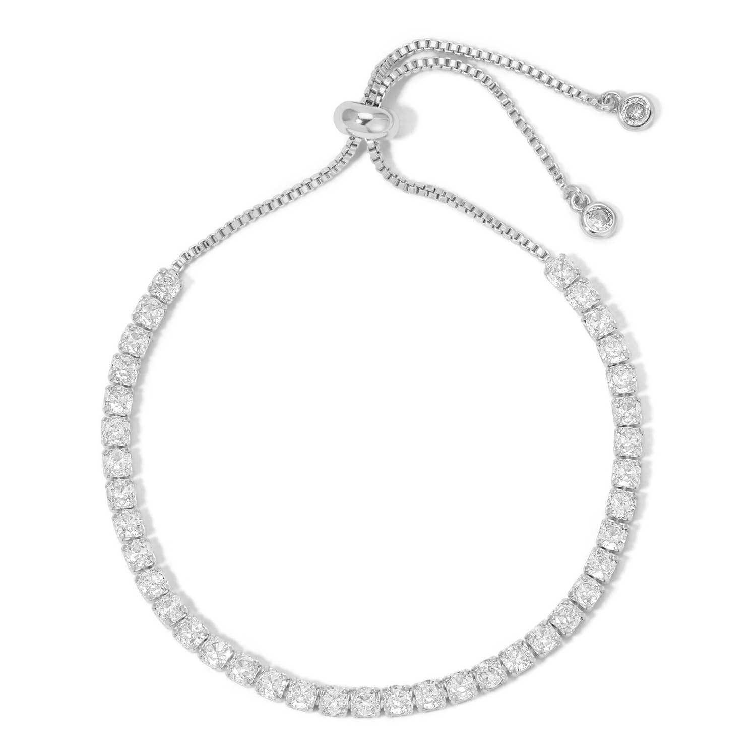 Pulley Tennis Bracelet Silver