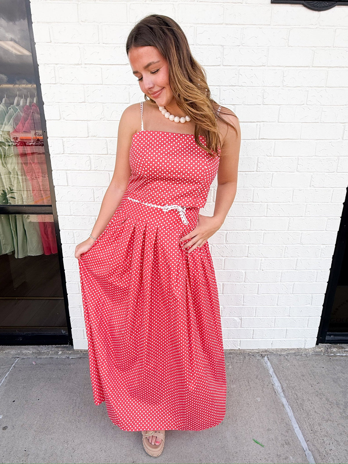 Peyton Polka Dot Maxi Skirt