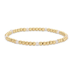 4mm Bead & Pearl Stretch Bracelet