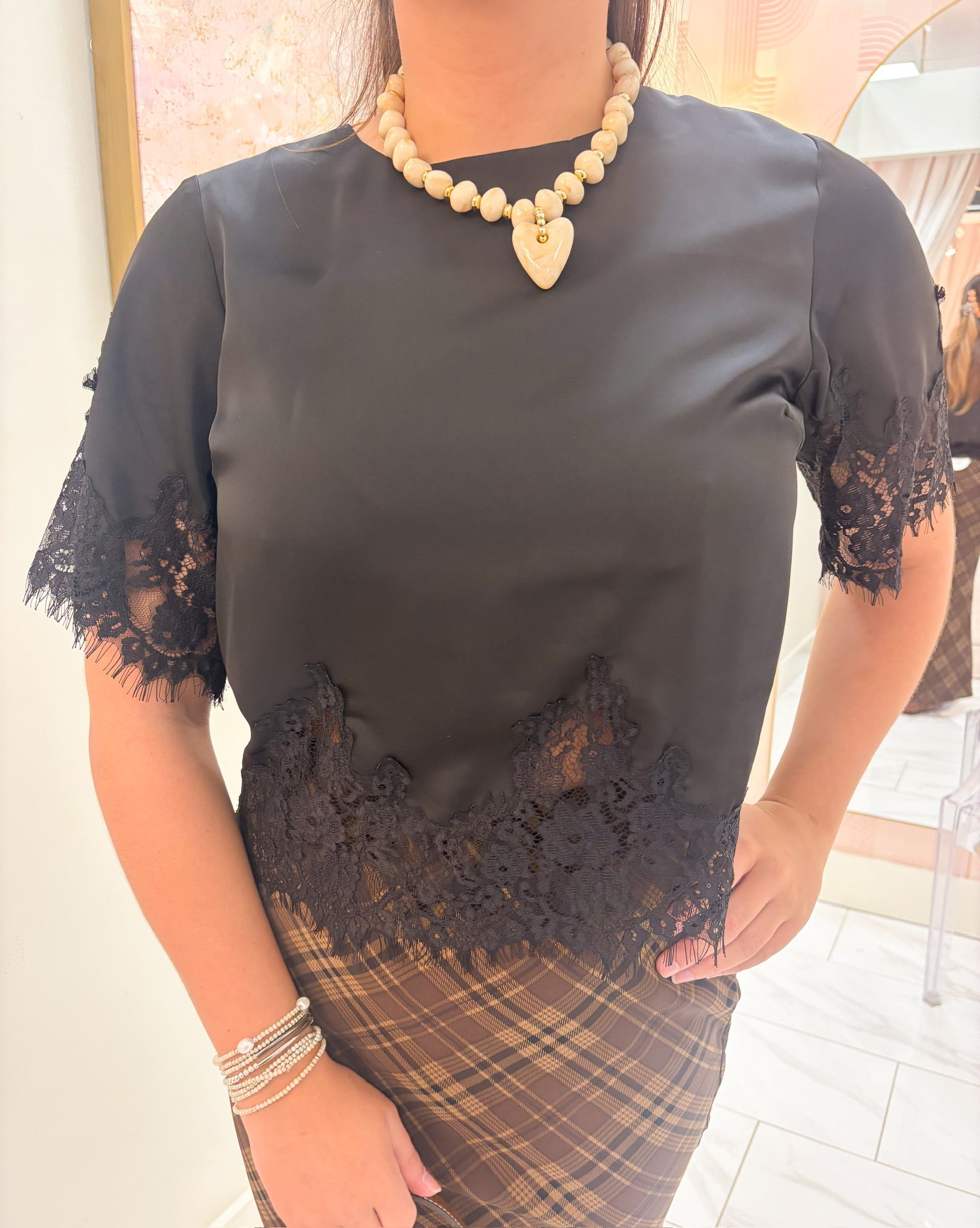 Black Lace Blouse
