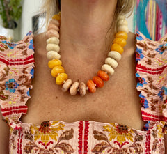 Delray Chunky Necklace orange/yellow