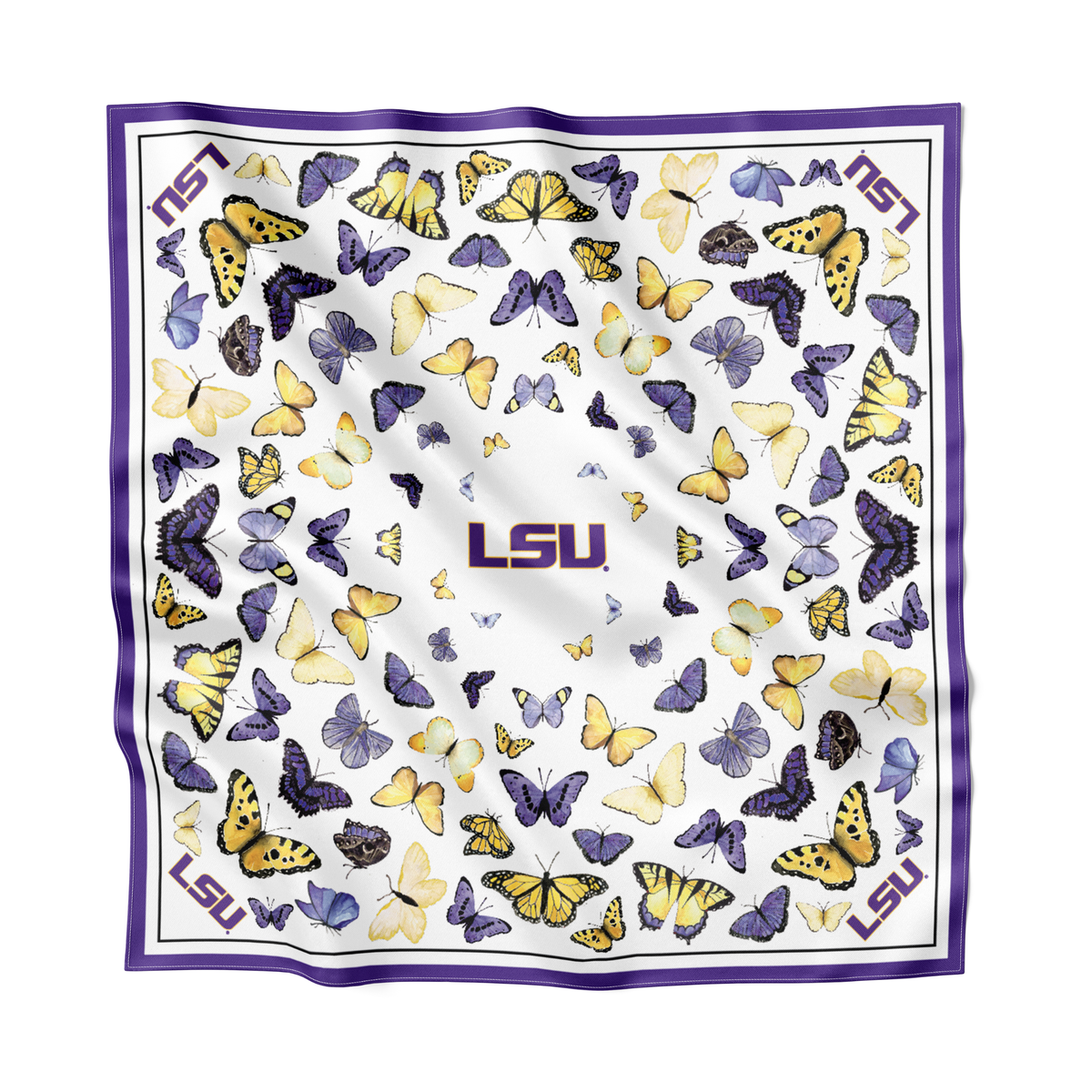 LSU Square Silk Scarf