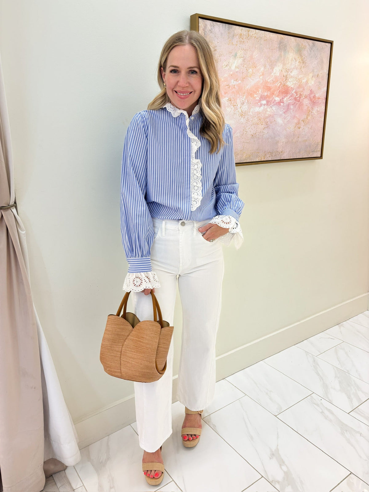 Eloise Lace Collar Top