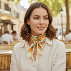 Bright Rose Garden Silky Scarf
