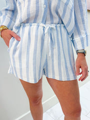 ZS Daylight Striped Airy Gauze Short