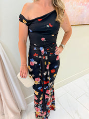 Winona Wrap Maxi Dress Falling Floral