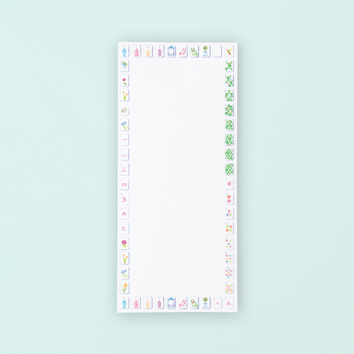 Sunset Mahjong Tiles Border Listpad