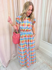 Lilly Plaid Midi Skirt