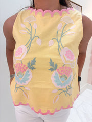 Scallop Floral Tank
