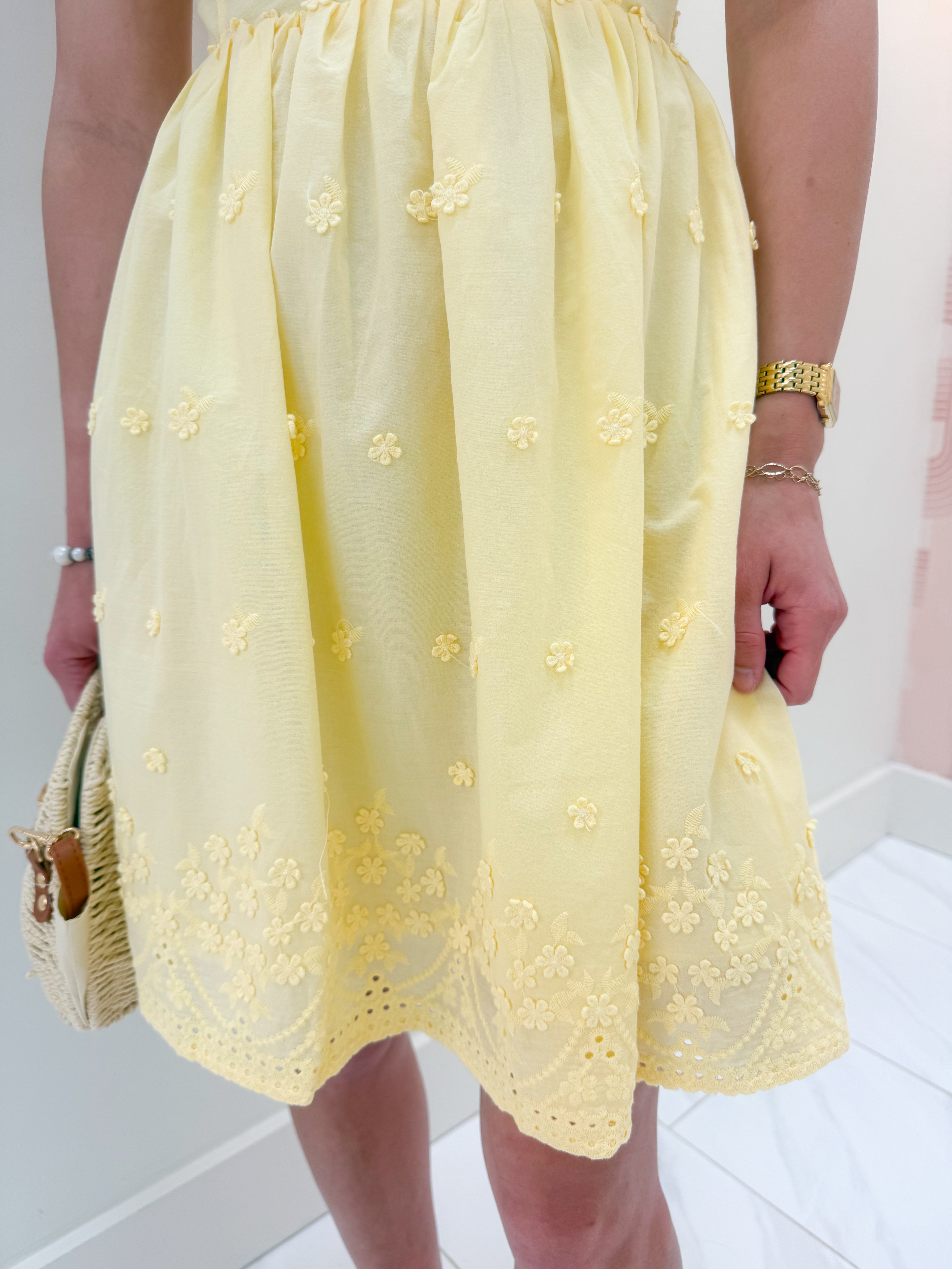 Beachglass Embroidered Mini Dress