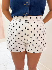 Polka Dot Denim Short