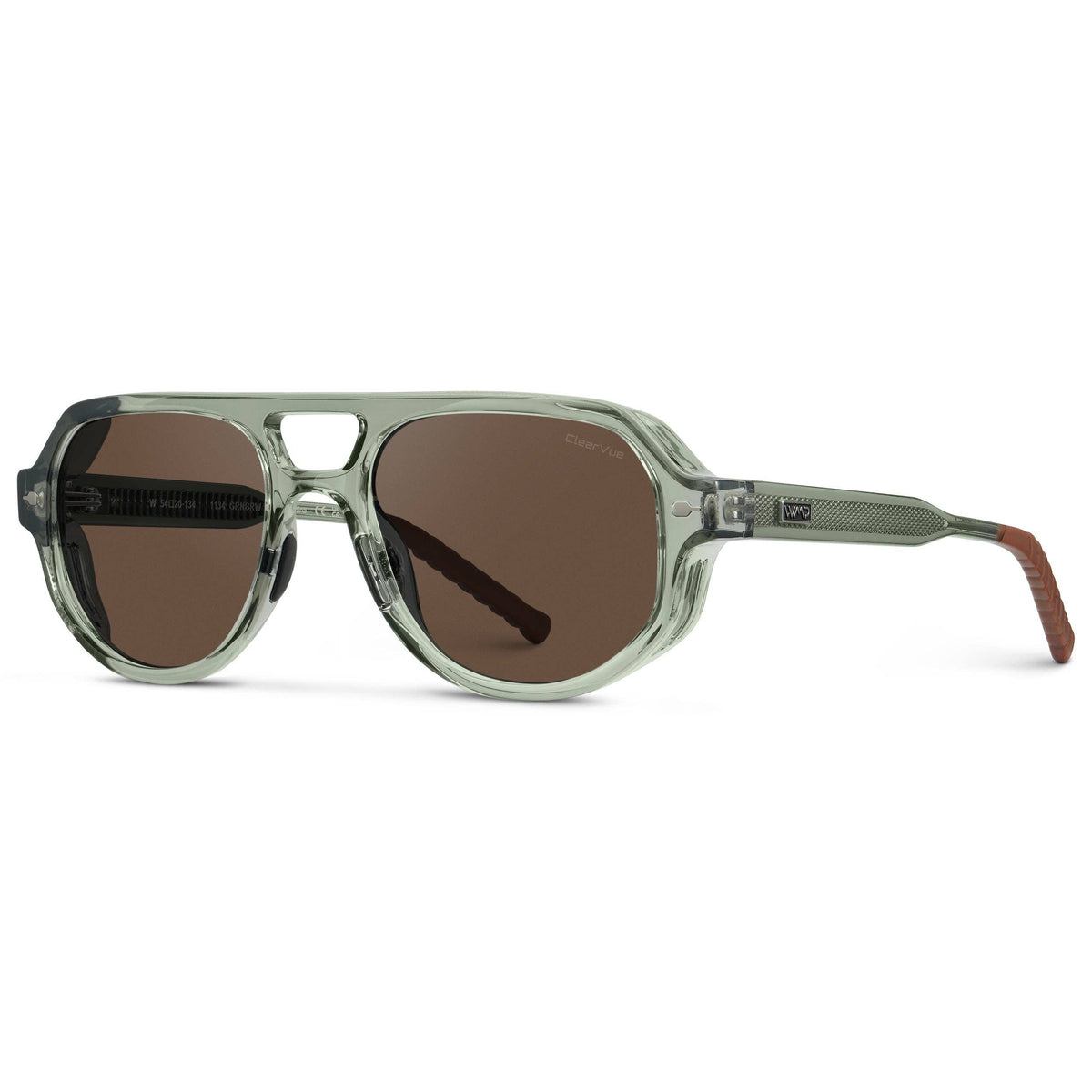 Clay - Double Bridge Aviator Polarized Sunglasses