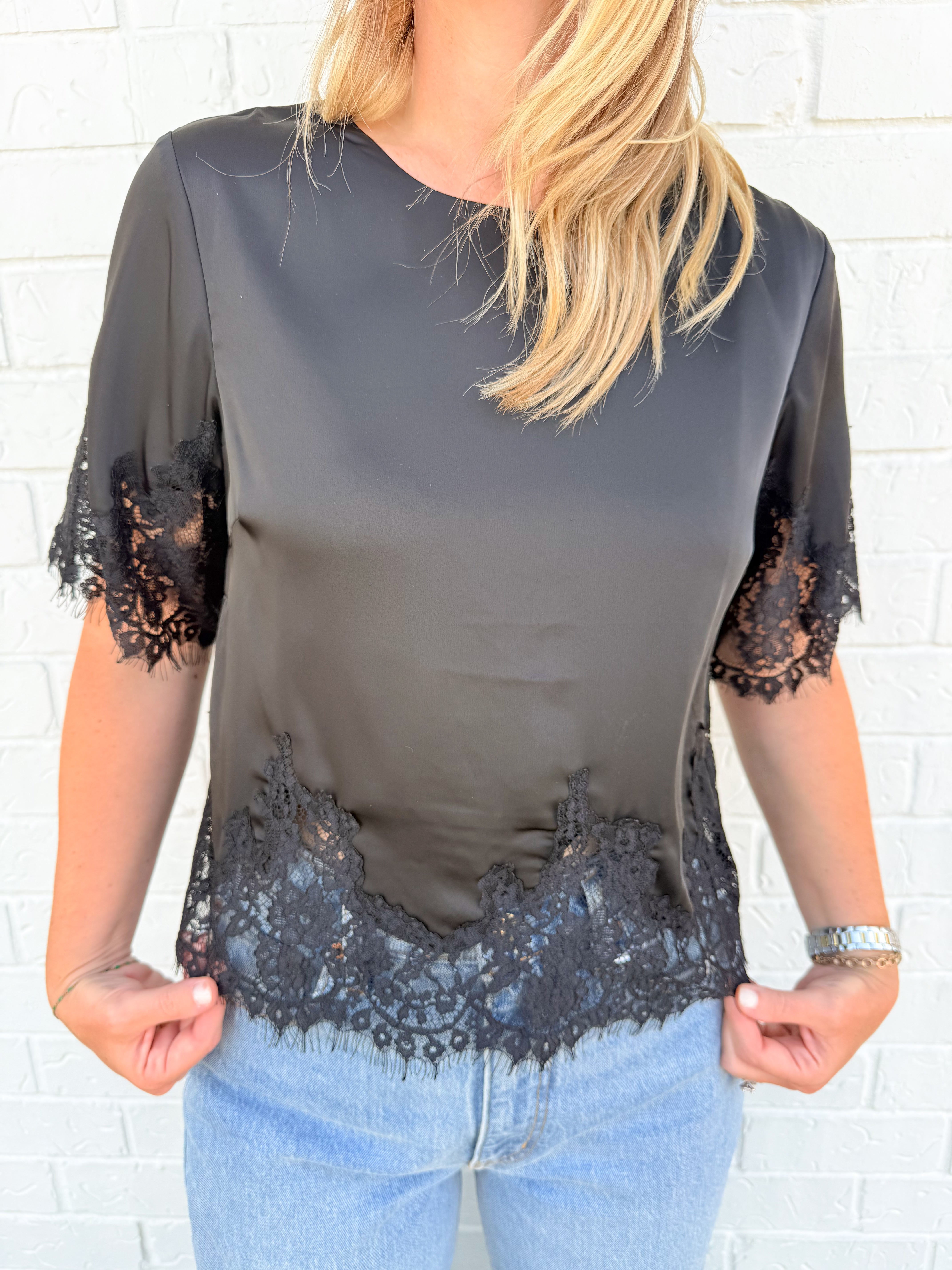 Black Lace Blouse